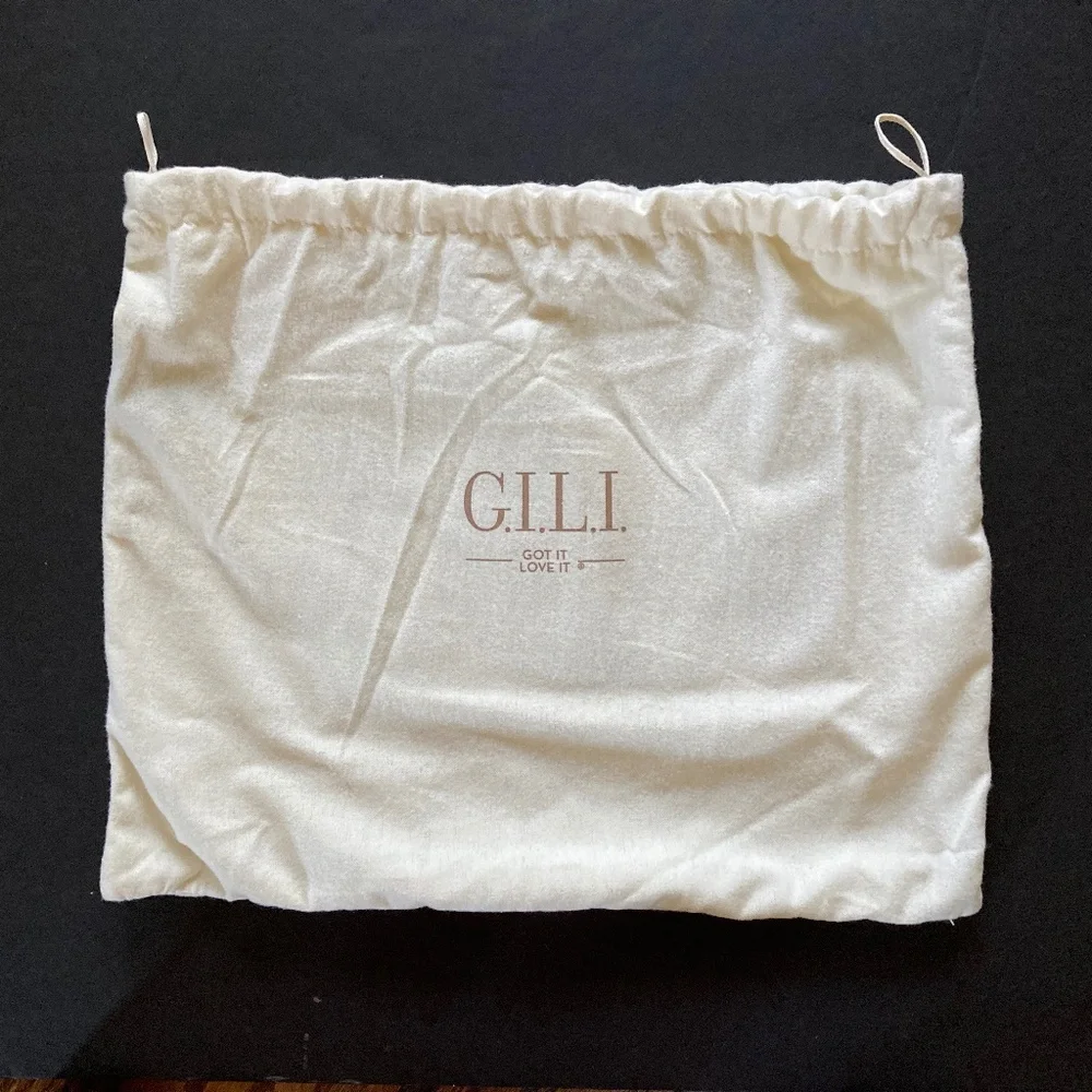 G.I.L.I. Leather Zip Convertible Pouch/Terra Smooth/Gold Tone/NEW/NEVER USED!